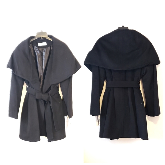 NWT Tahari Marla Wool Blend Oversize Wrap Coat - Picture 3 of 8